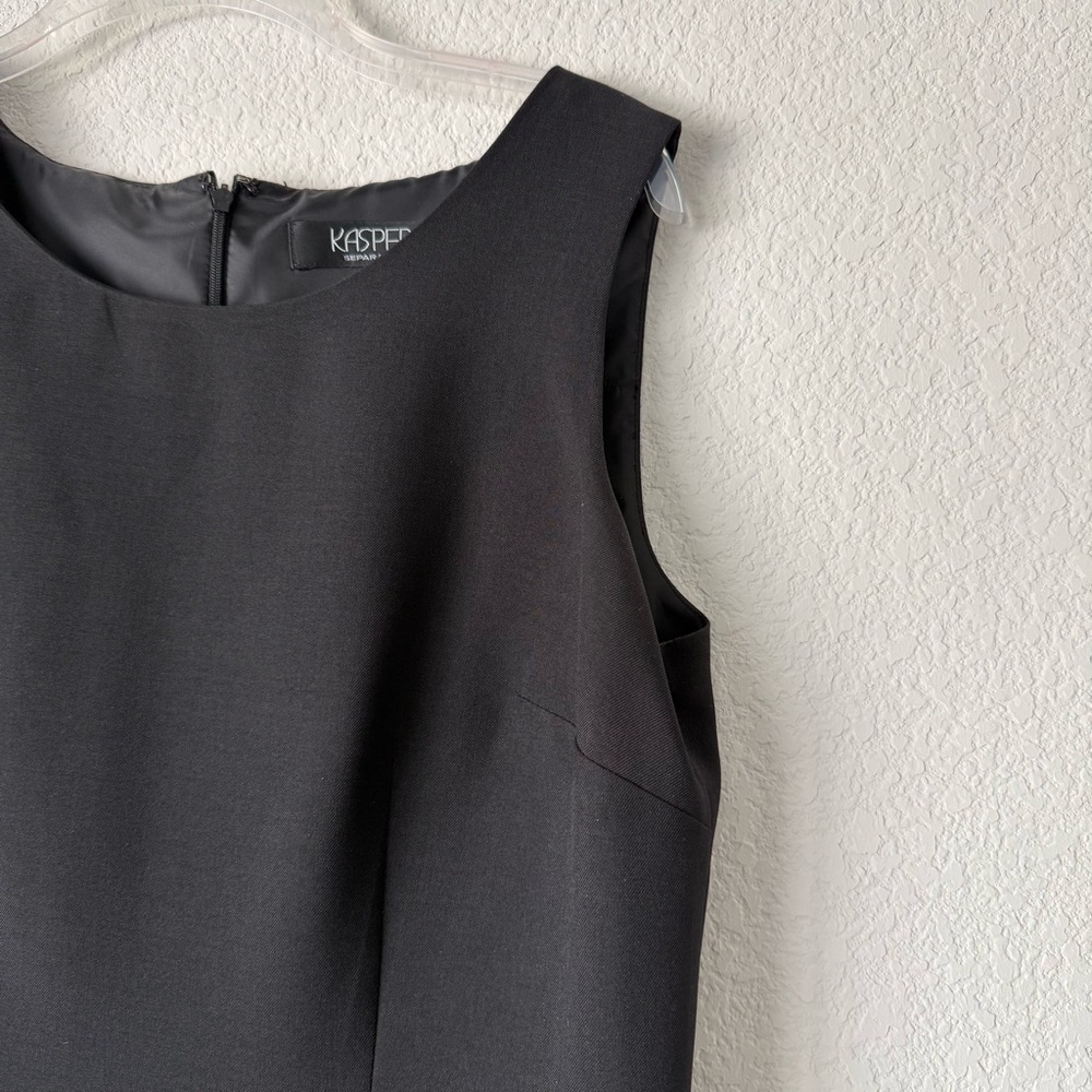Kasper Black Sleeveless Midi Sheath Dress - Picture 3 of 9